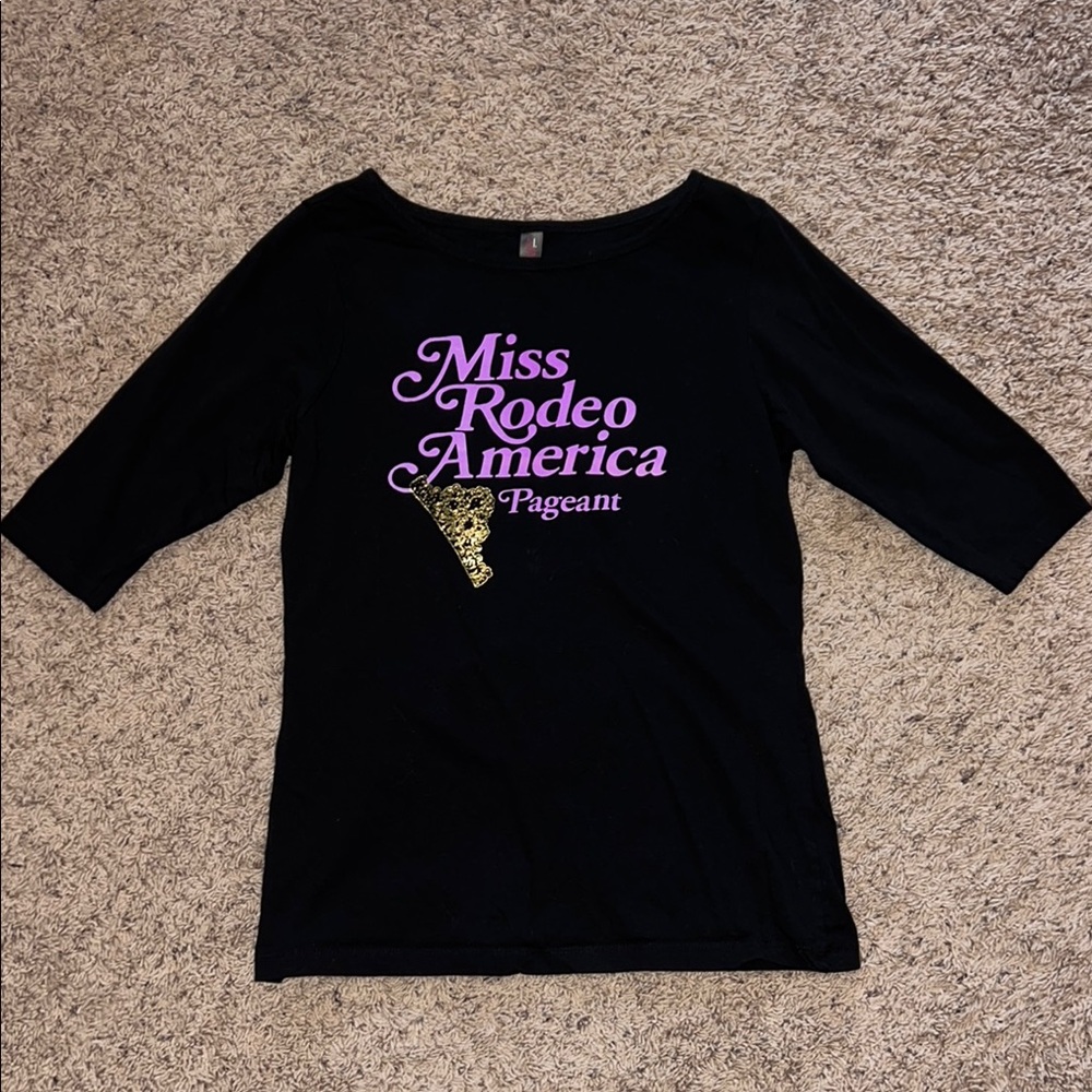 District Black Fitted 3/4 Sleeve Tee